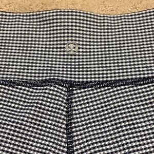 Lululemon Black and White Gingham Leggings